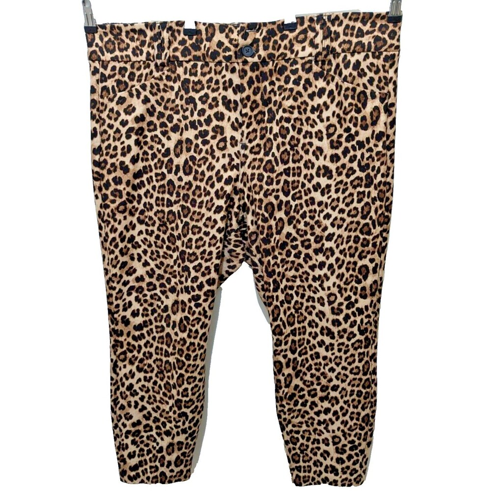 Torrid Pants Leopard Print Sz 22  42" Waist  Two Front Pockets Belt Loops Casual